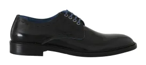 Black Leather Derby Formal Shoes