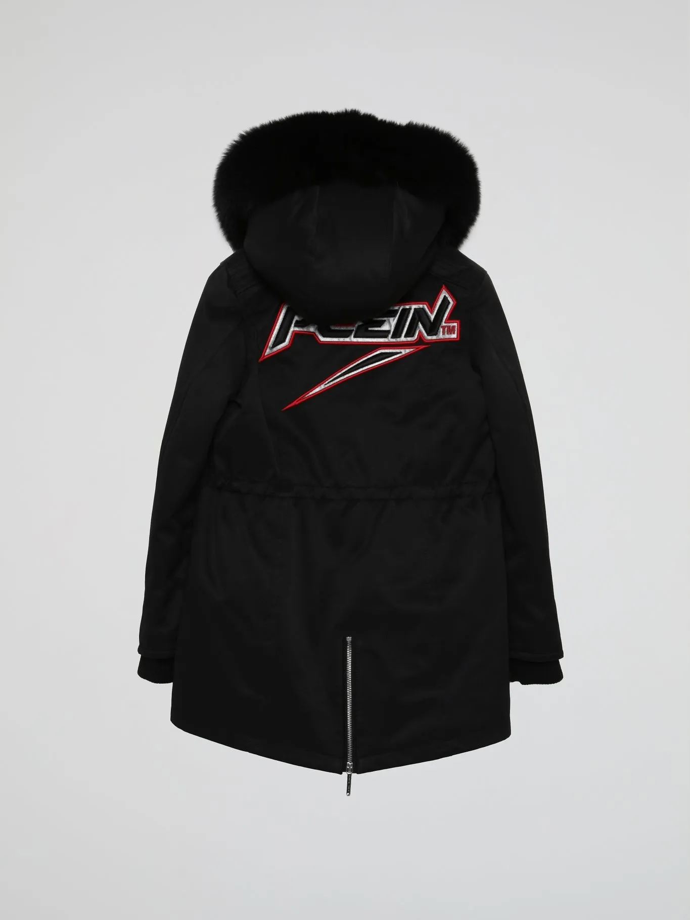 Black Space Plein Fur Hood Parka (Kids)