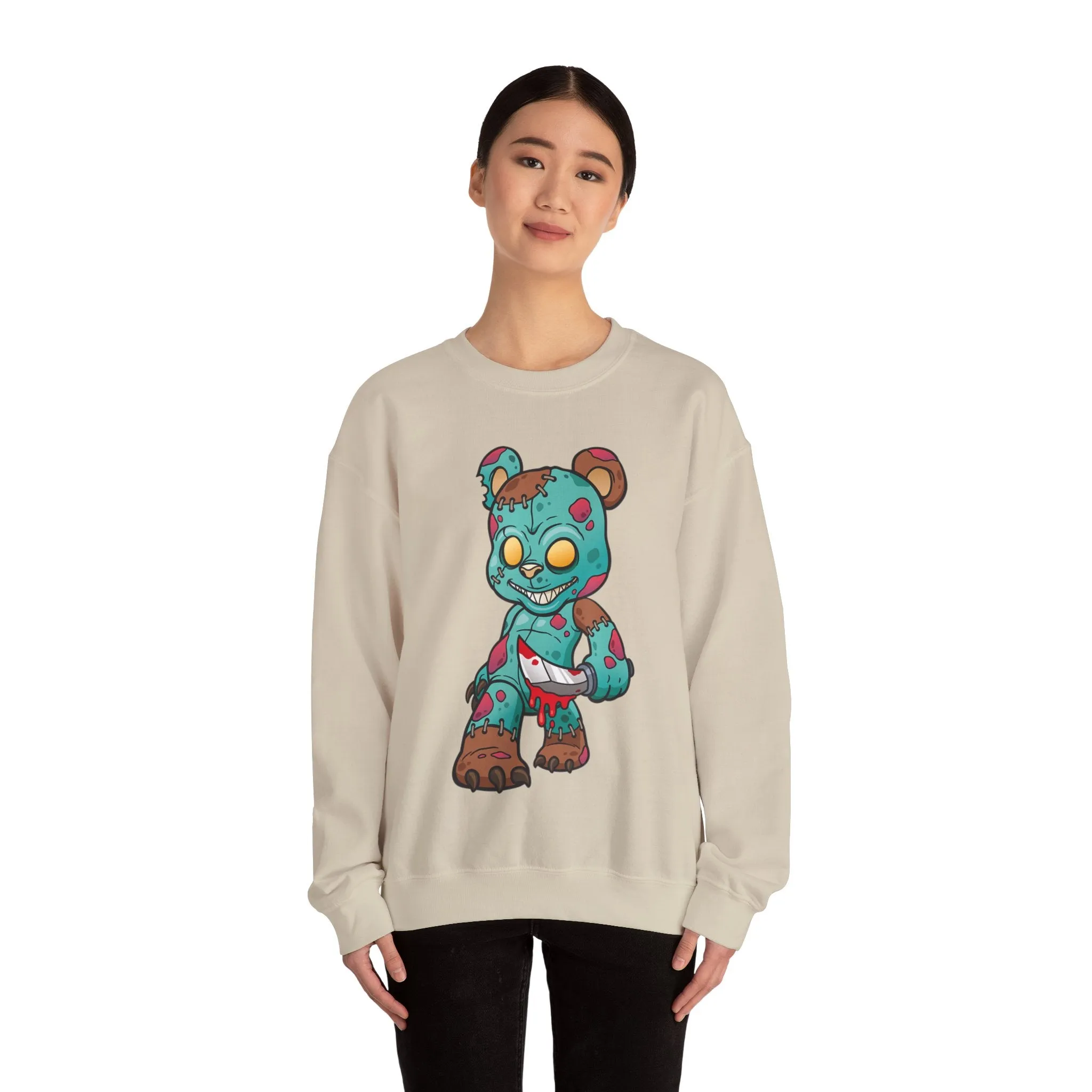 Bloody Knife Teddy Bear Sweatshirt