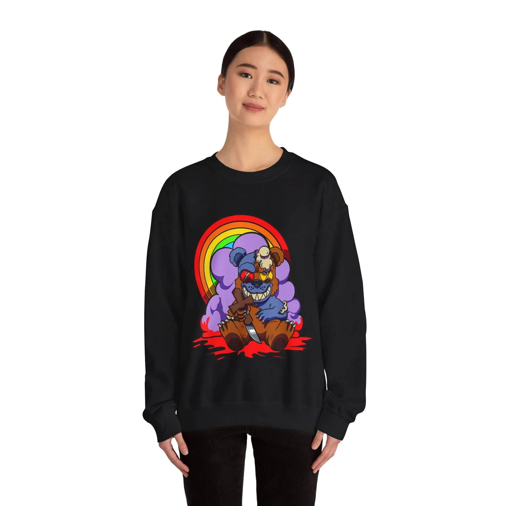 Bloody Knife Teddy Bear Sweatshirt