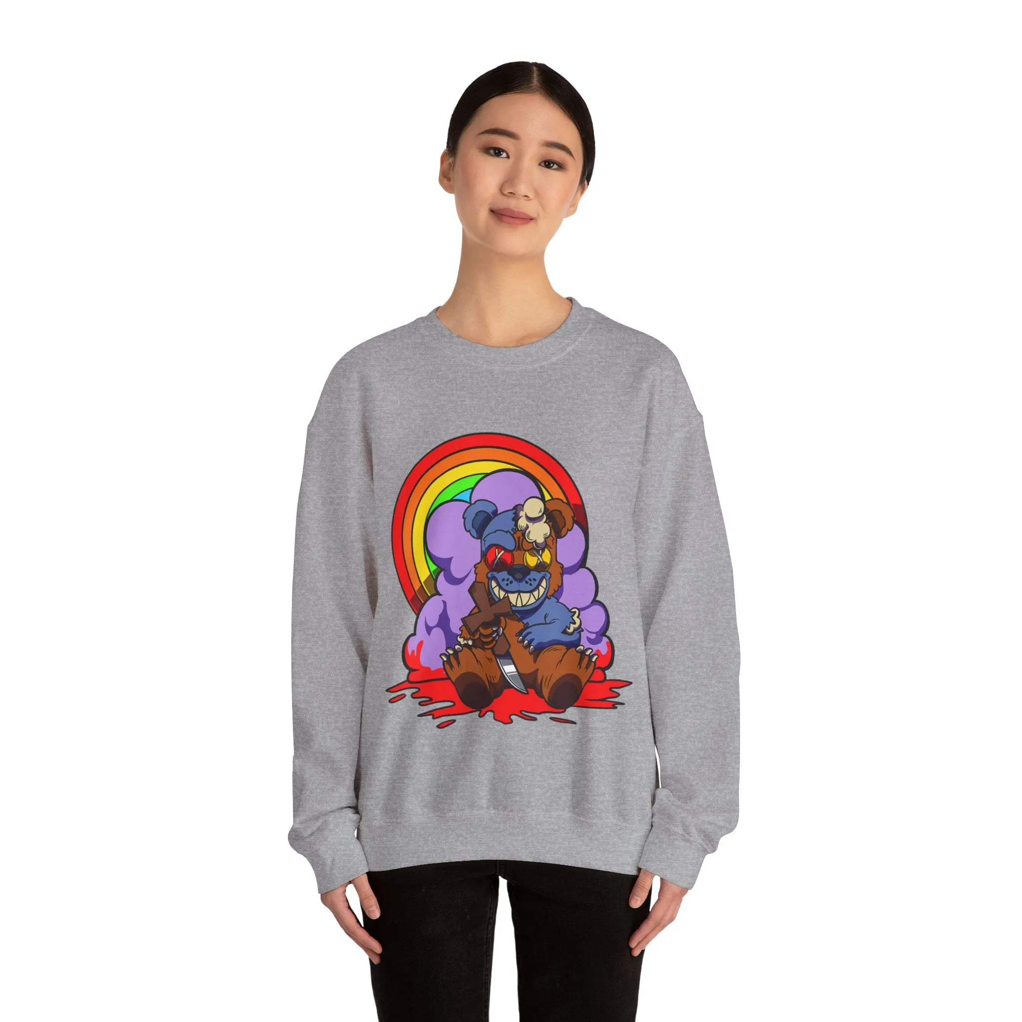 Bloody Knife Teddy Bear Sweatshirt