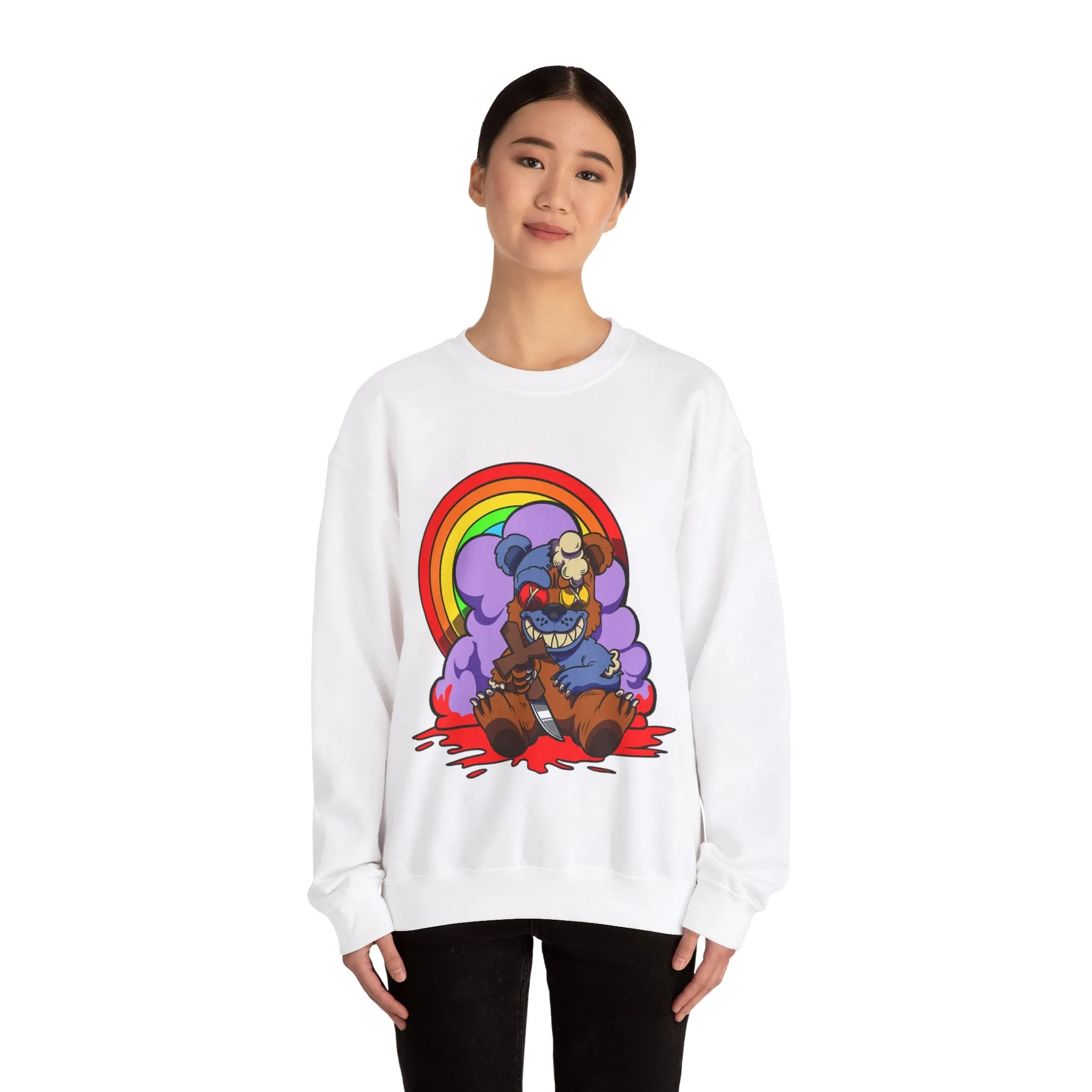 Bloody Knife Teddy Bear Sweatshirt