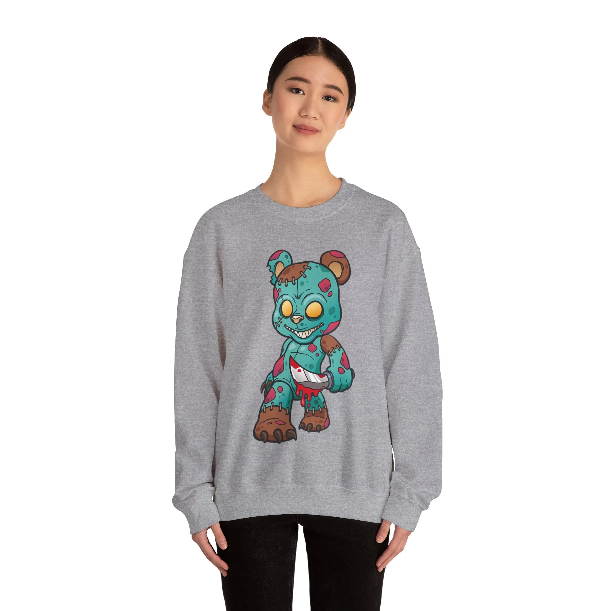 Bloody Knife Teddy Bear Sweatshirt