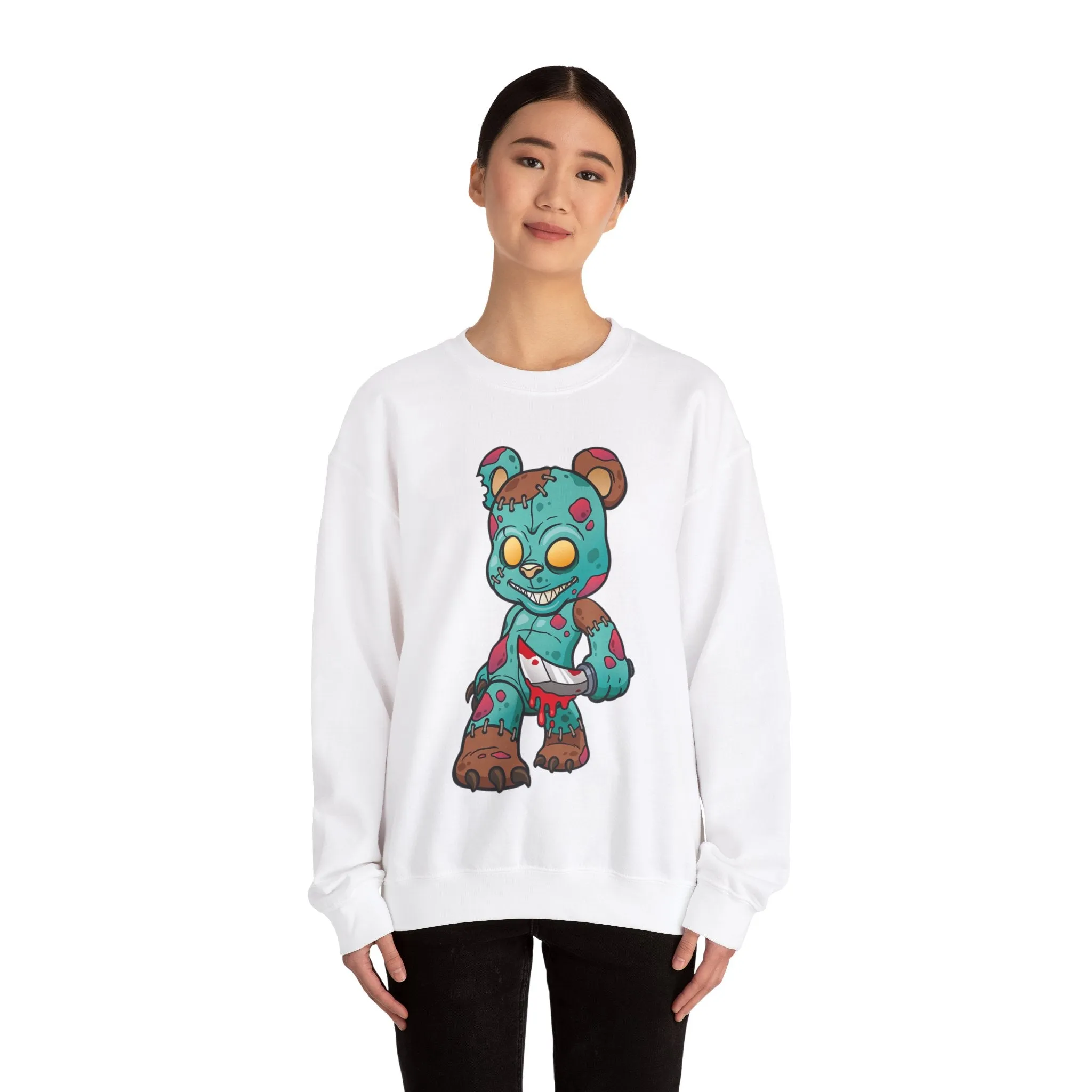 Bloody Knife Teddy Bear Sweatshirt