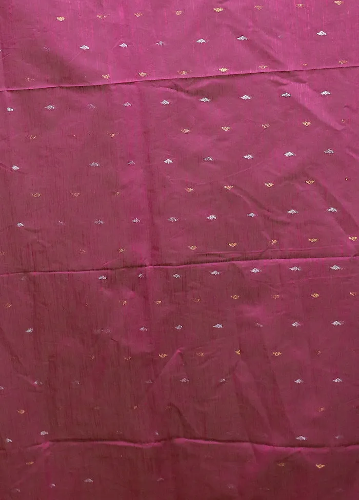 Blue Cotton Saree With Blouse Piece