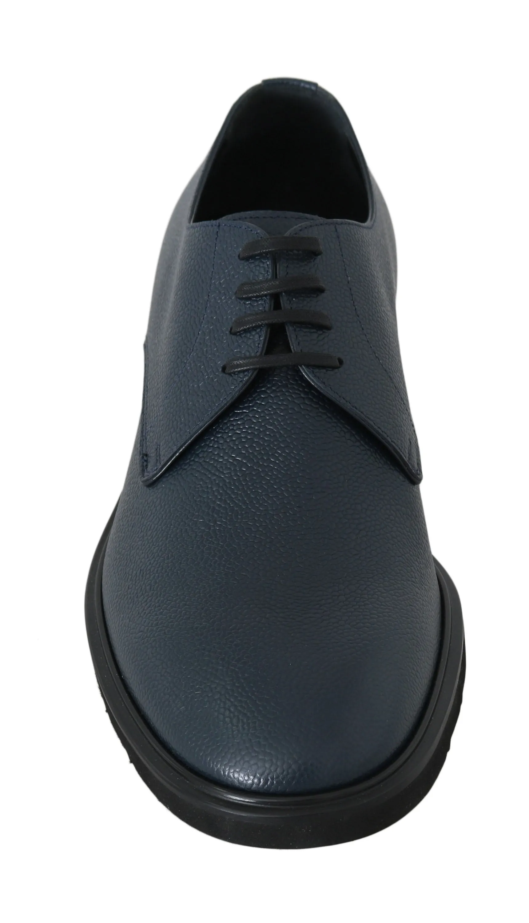 Blue Leather Derby Dress Formal Shoes