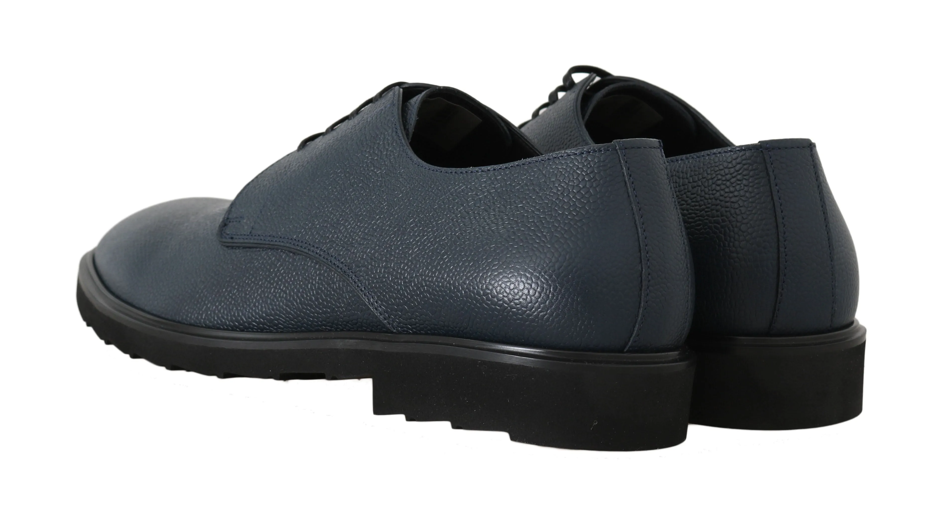 Blue Leather Derby Dress Formal Shoes