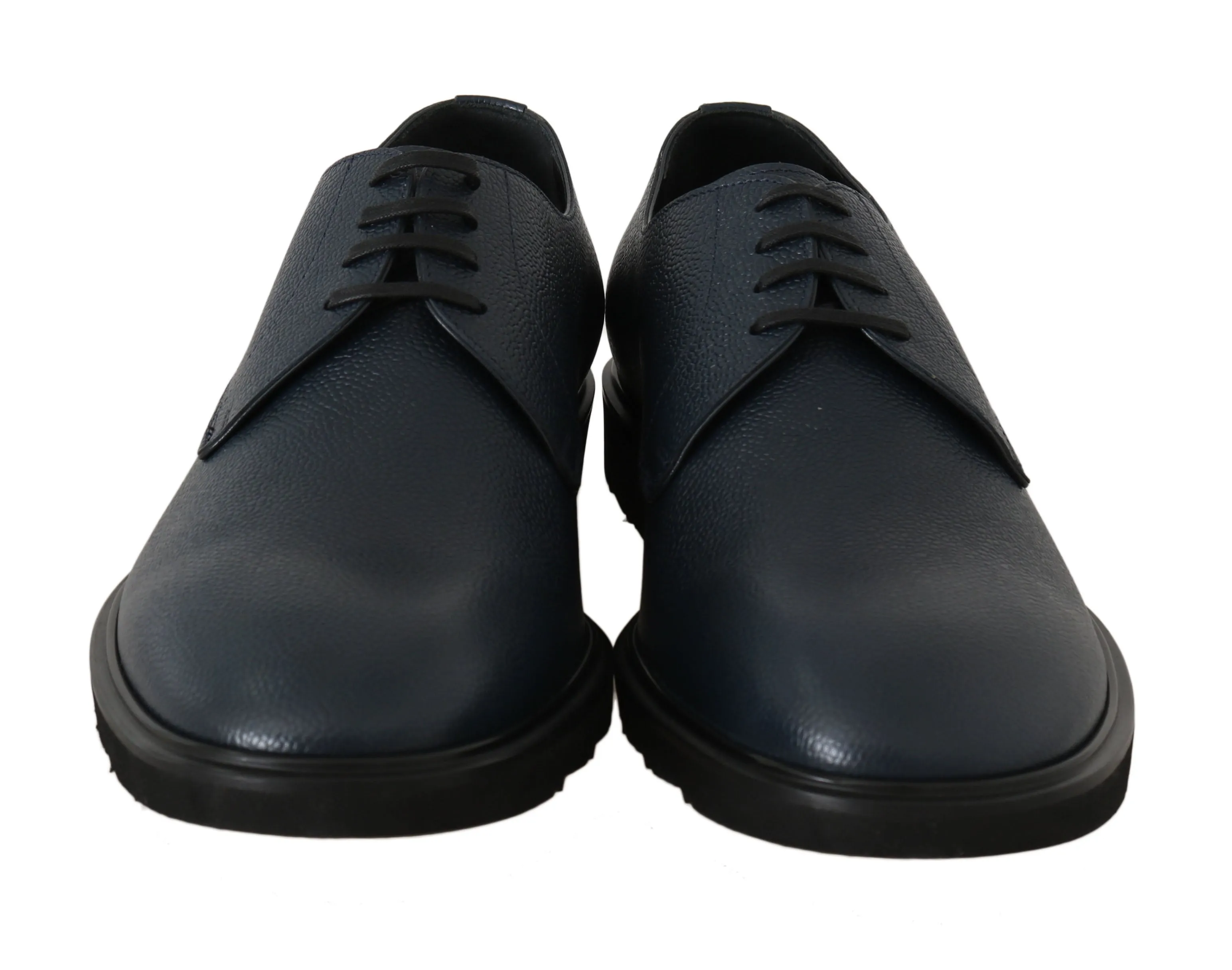 Blue Leather Derby Dress Formal Shoes