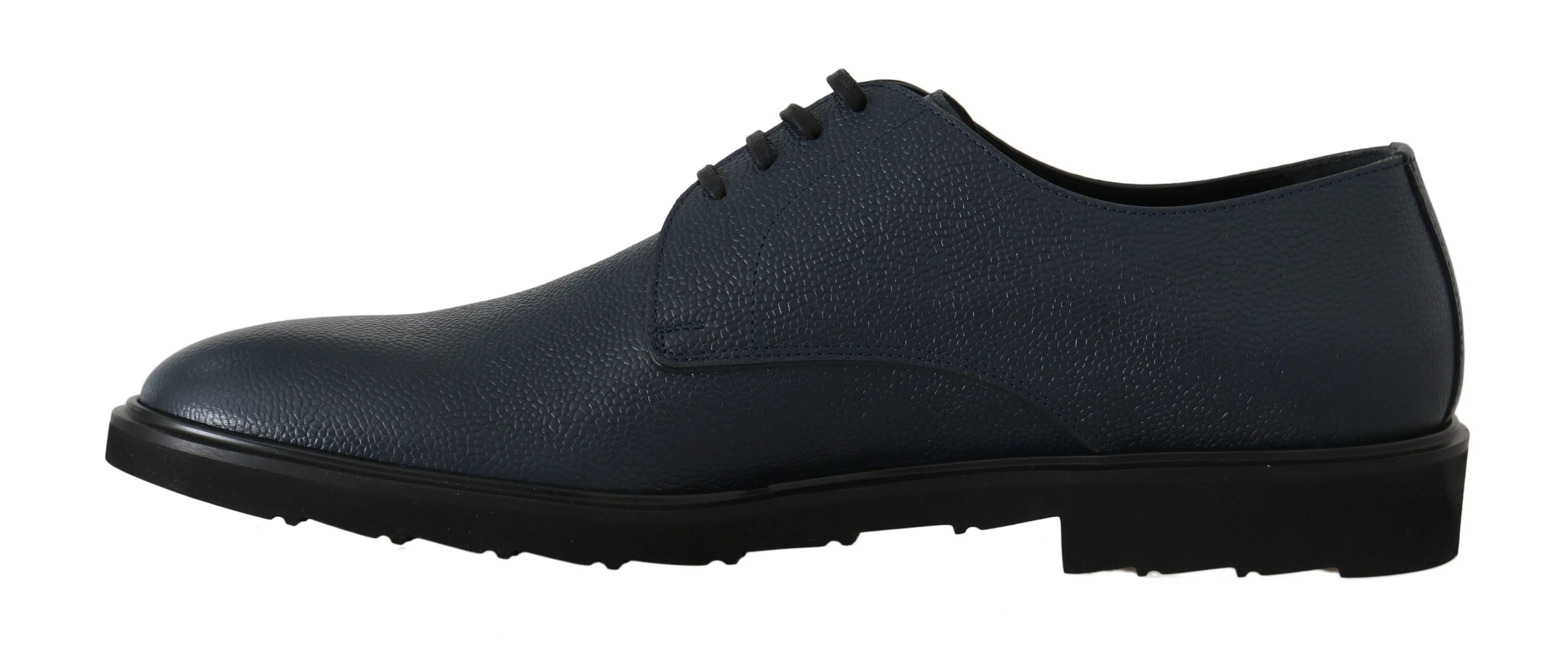 Blue Leather Derby Dress Formal Shoes