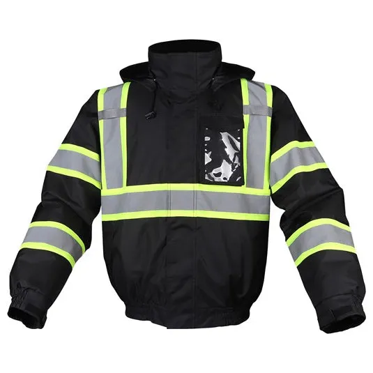Bomber Jacket Enhanced Visibility Waterproof Quilt-Lined Non-ANSI