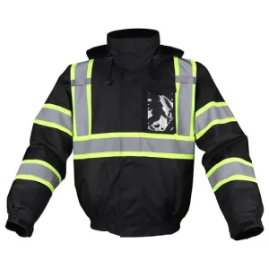 Bomber Jacket Enhanced Visibility Waterproof Quilt-Lined Non-ANSI