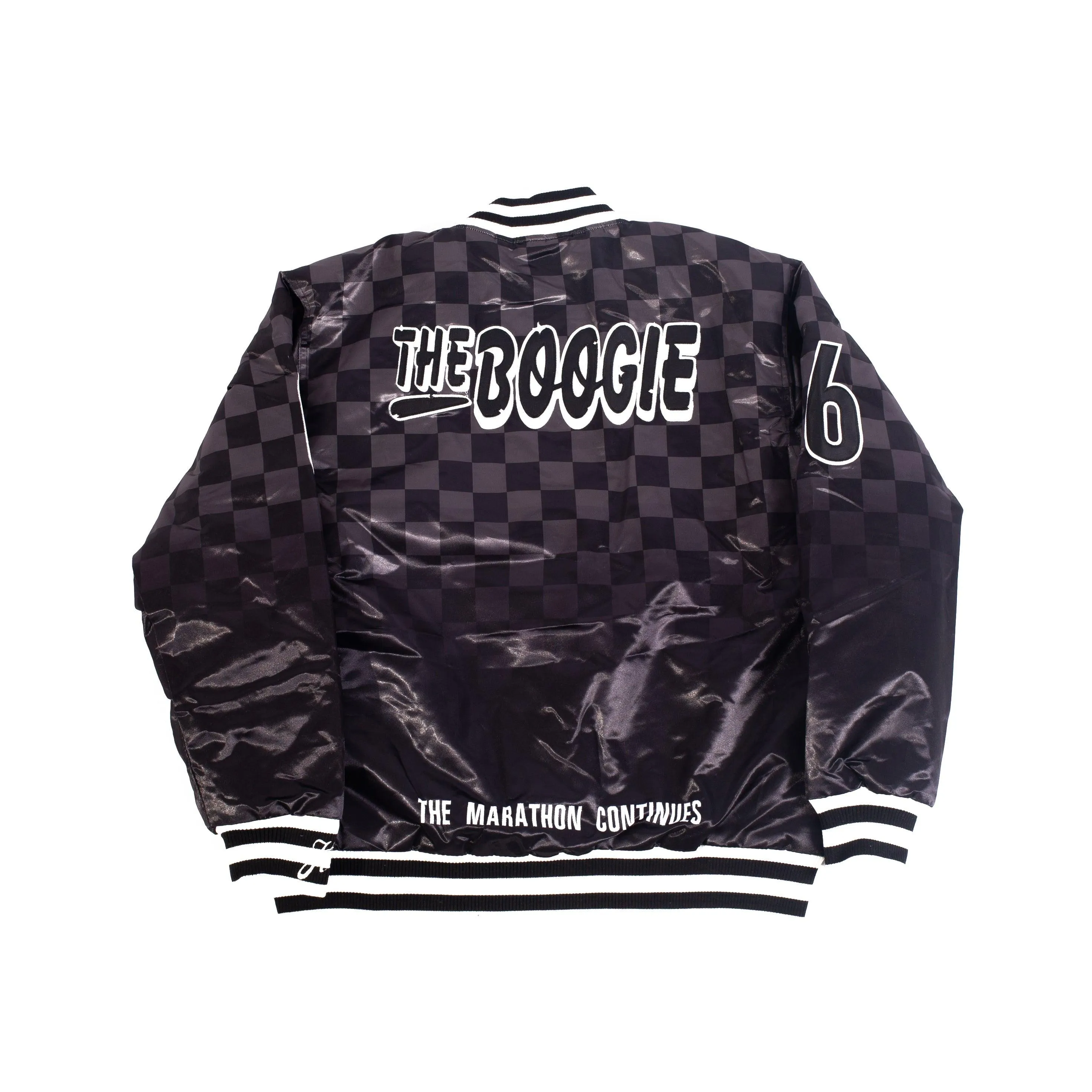 BOOGIE NIPSEY HUSSLE BLACK SATIN JACKET