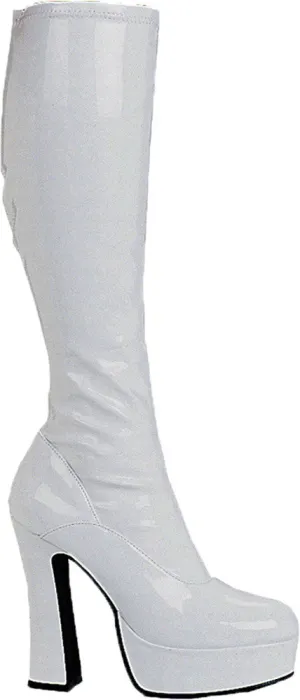 Boot Chacha White Size 10  Costume Accessories
