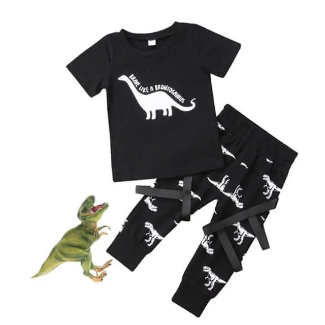 Boy Set 6M-5Y Dinosaur Kid  T-shirt & Pants  Outfit