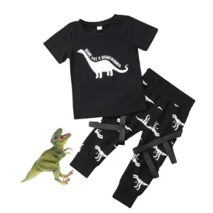 Boy Set 6M-5Y Dinosaur Kid  T-shirt & Pants  Outfit