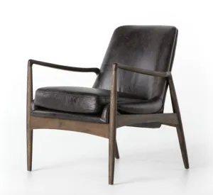 BRADEN LEATHER CHAIR, DURANGO SMOKE