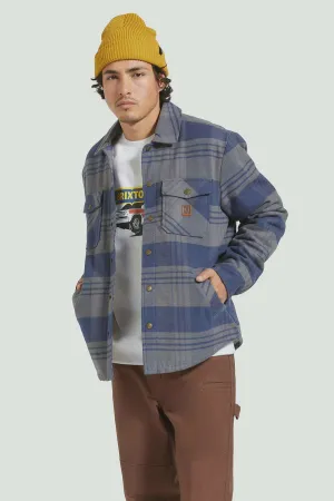 Brixton Durham Lined Jacket WASHED NAVY / BEIGE PLAID