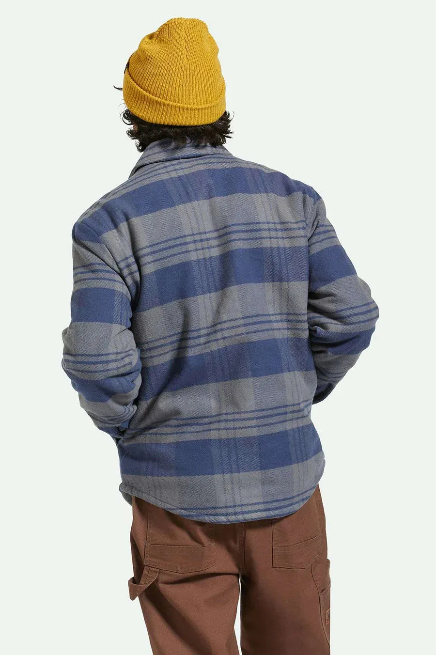 Brixton Durham Lined Jacket WASHED NAVY / BEIGE PLAID