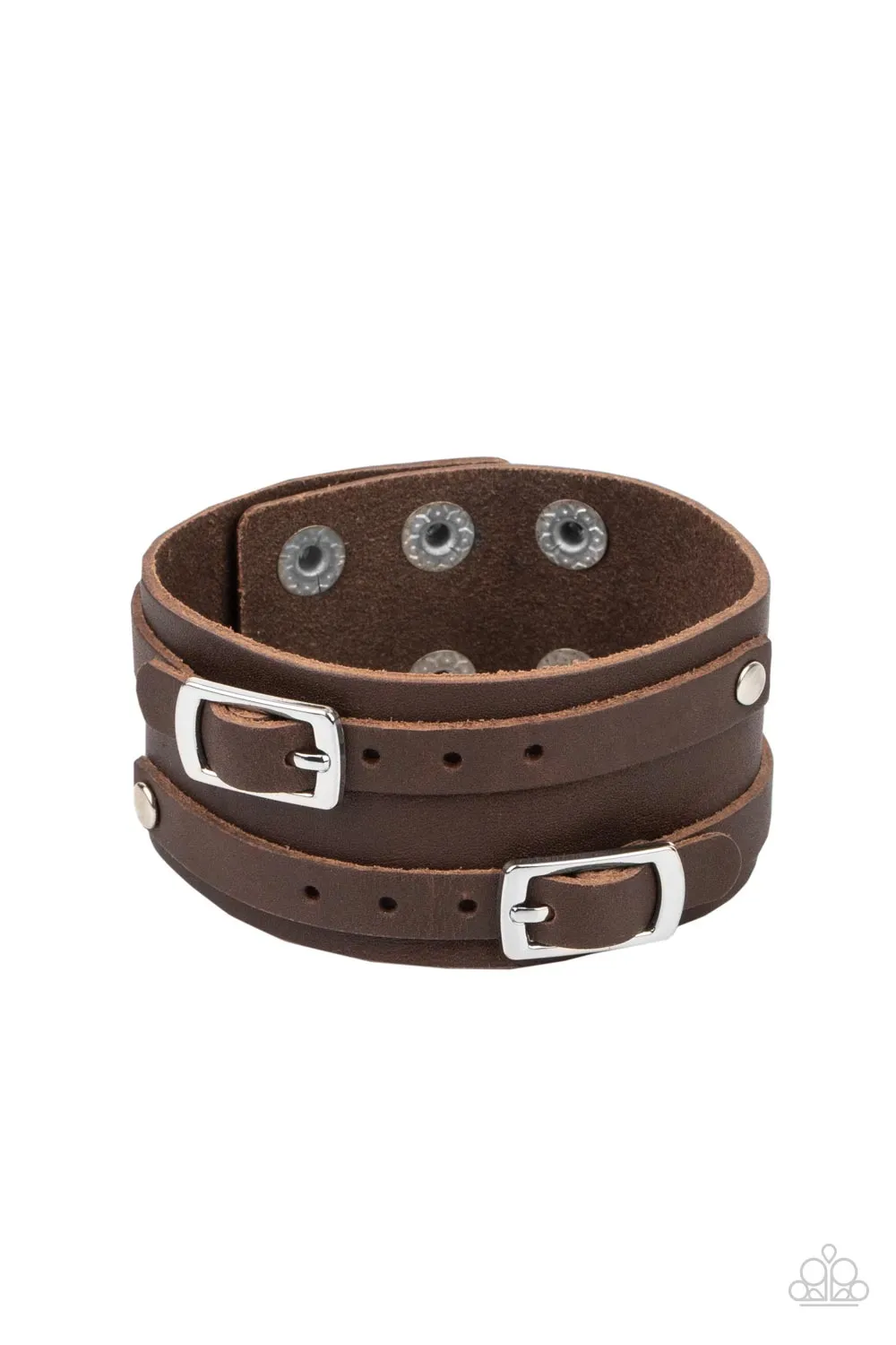 Bronco Bustin Buckles - Brown Paparazzi Accessories