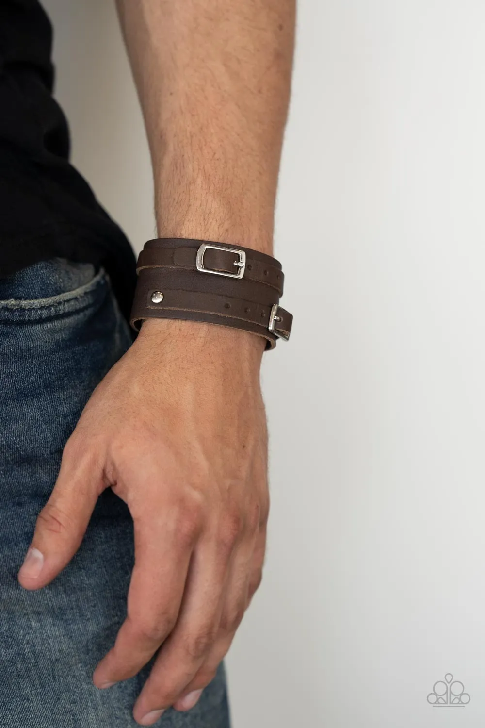 Bronco Bustin Buckles - Brown Paparazzi Accessories