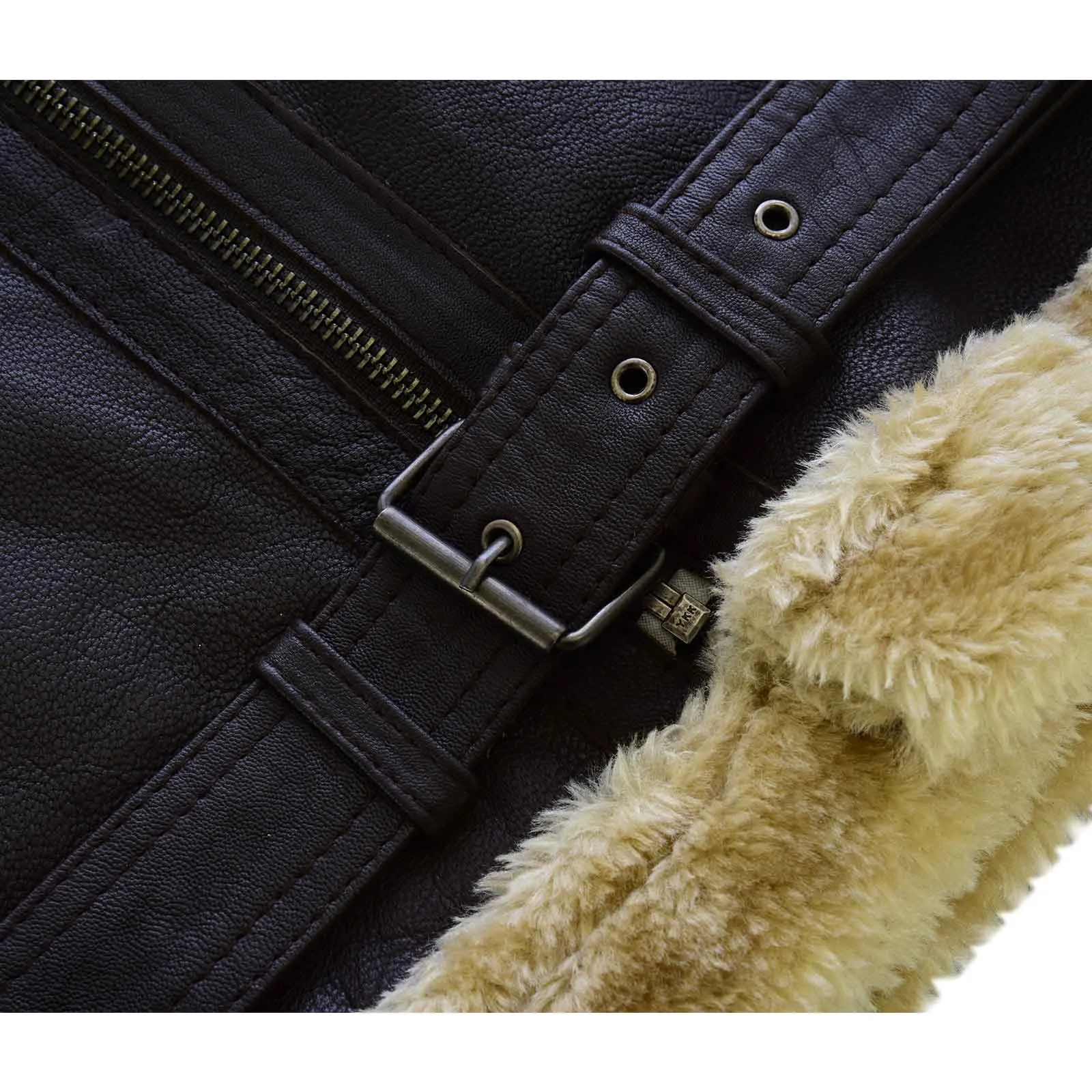 Brown Aviator Bomber Leather Jacket