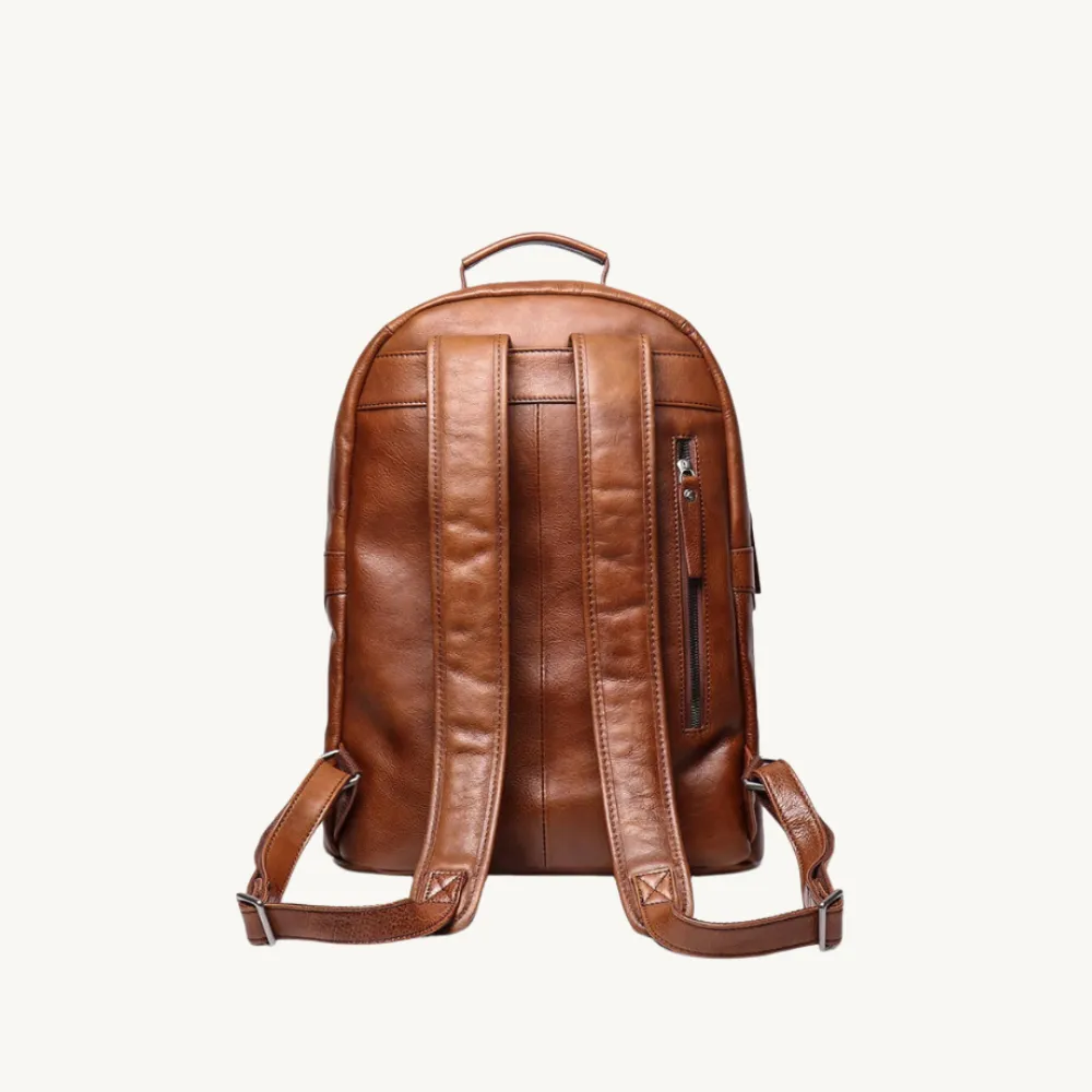 ﻿Brown Hudson Leather Backpack