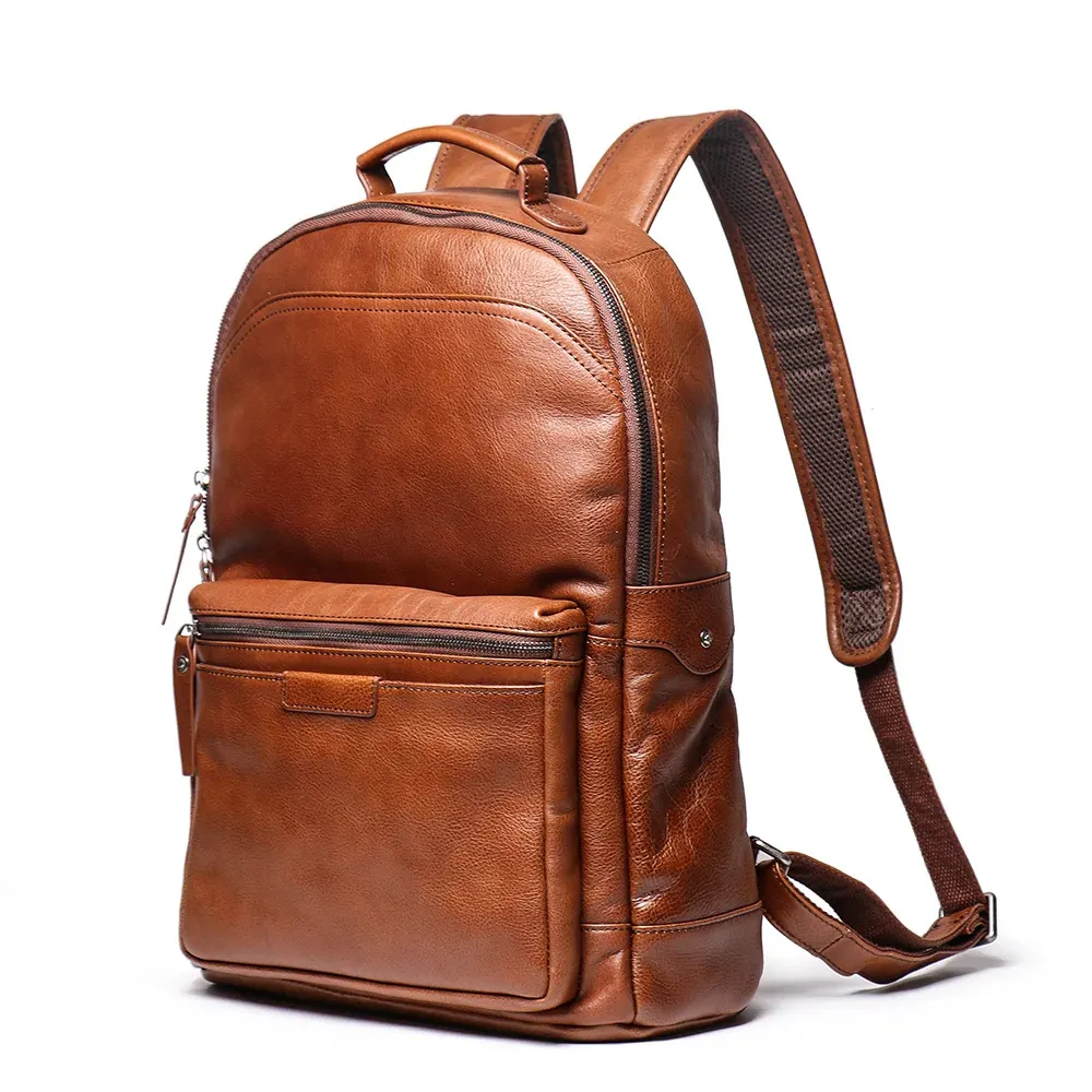 ﻿Brown Hudson Leather Backpack