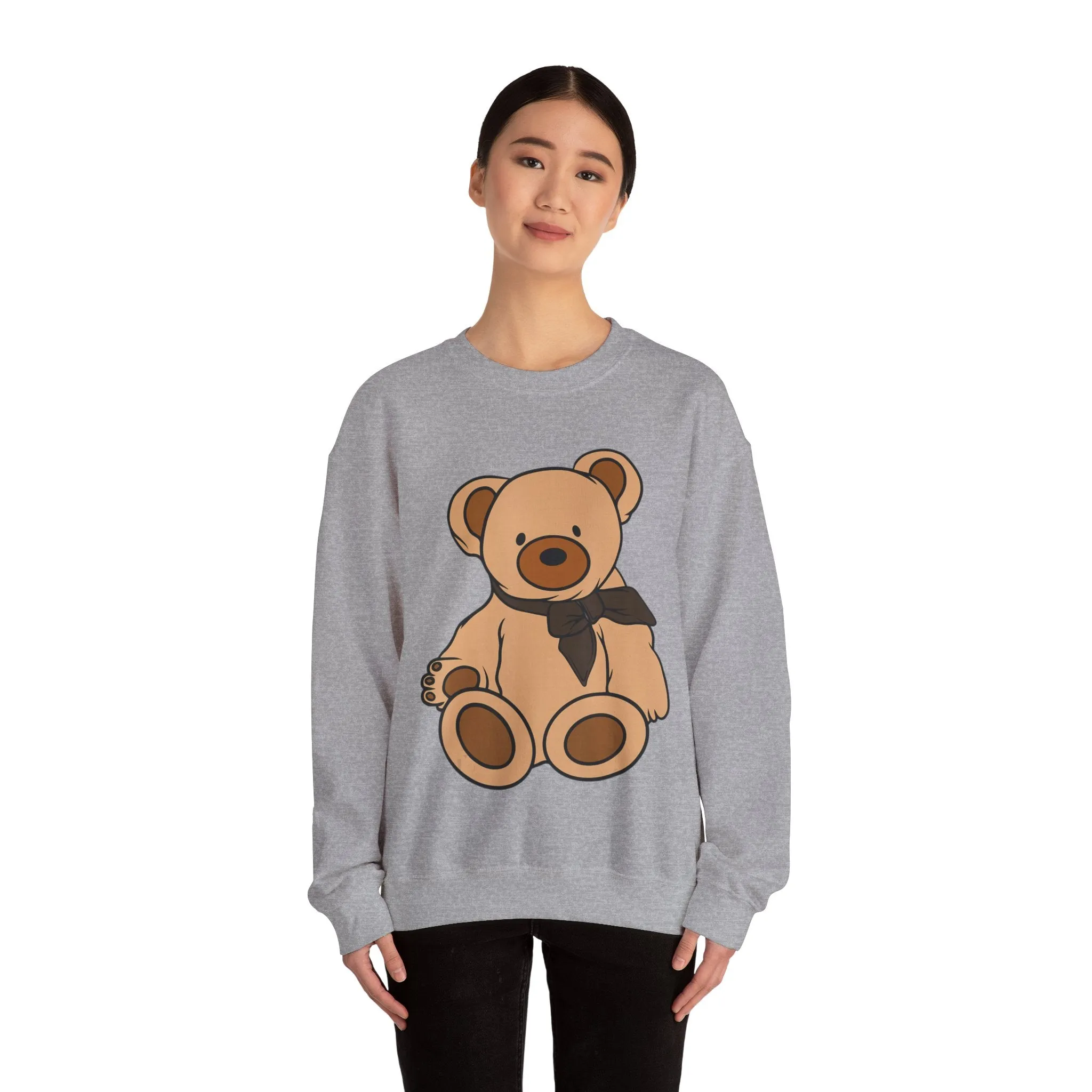 Brown Scarf Teddy Bear Sweatshirt