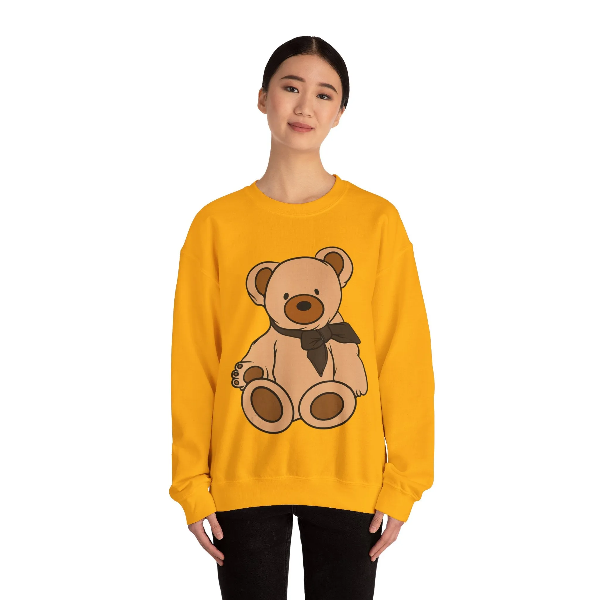 Brown Scarf Teddy Bear Sweatshirt