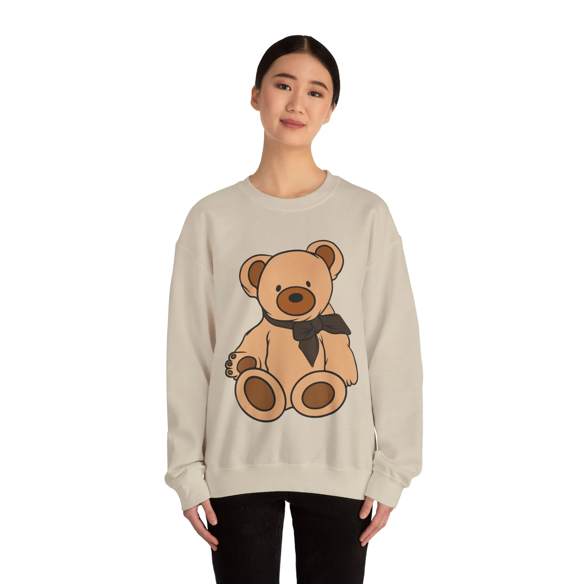 Brown Scarf Teddy Bear Sweatshirt
