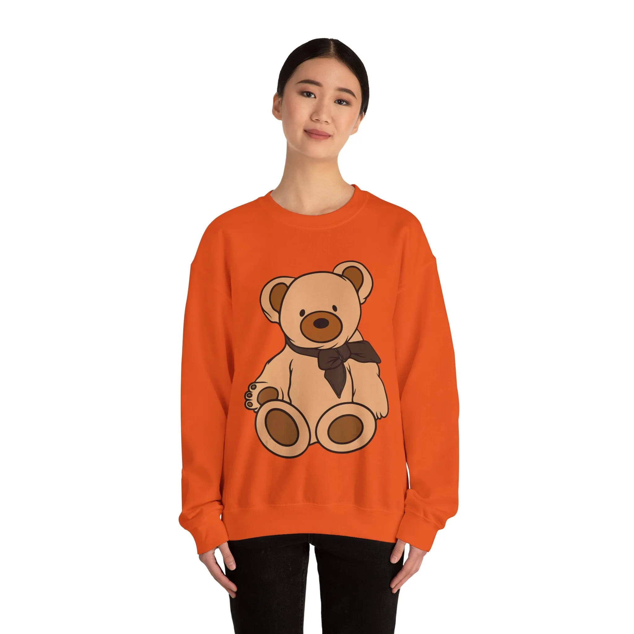 Brown Scarf Teddy Bear Sweatshirt