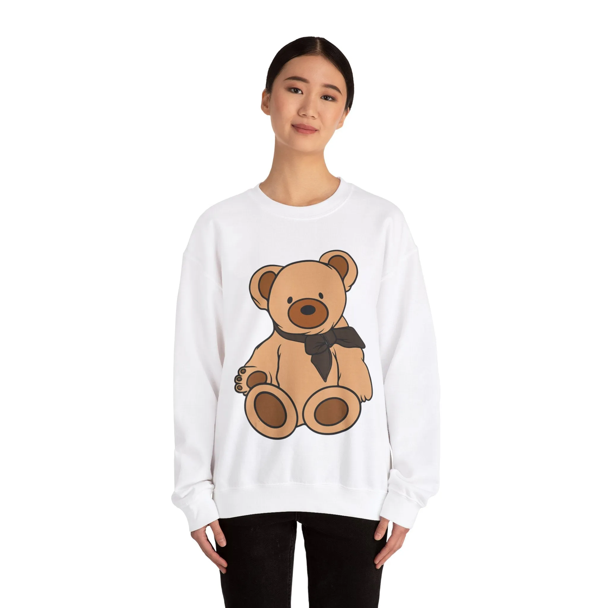 Brown Scarf Teddy Bear Sweatshirt