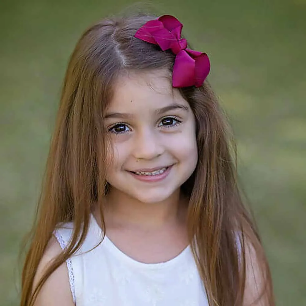 BURGUNDY CLIP BOW