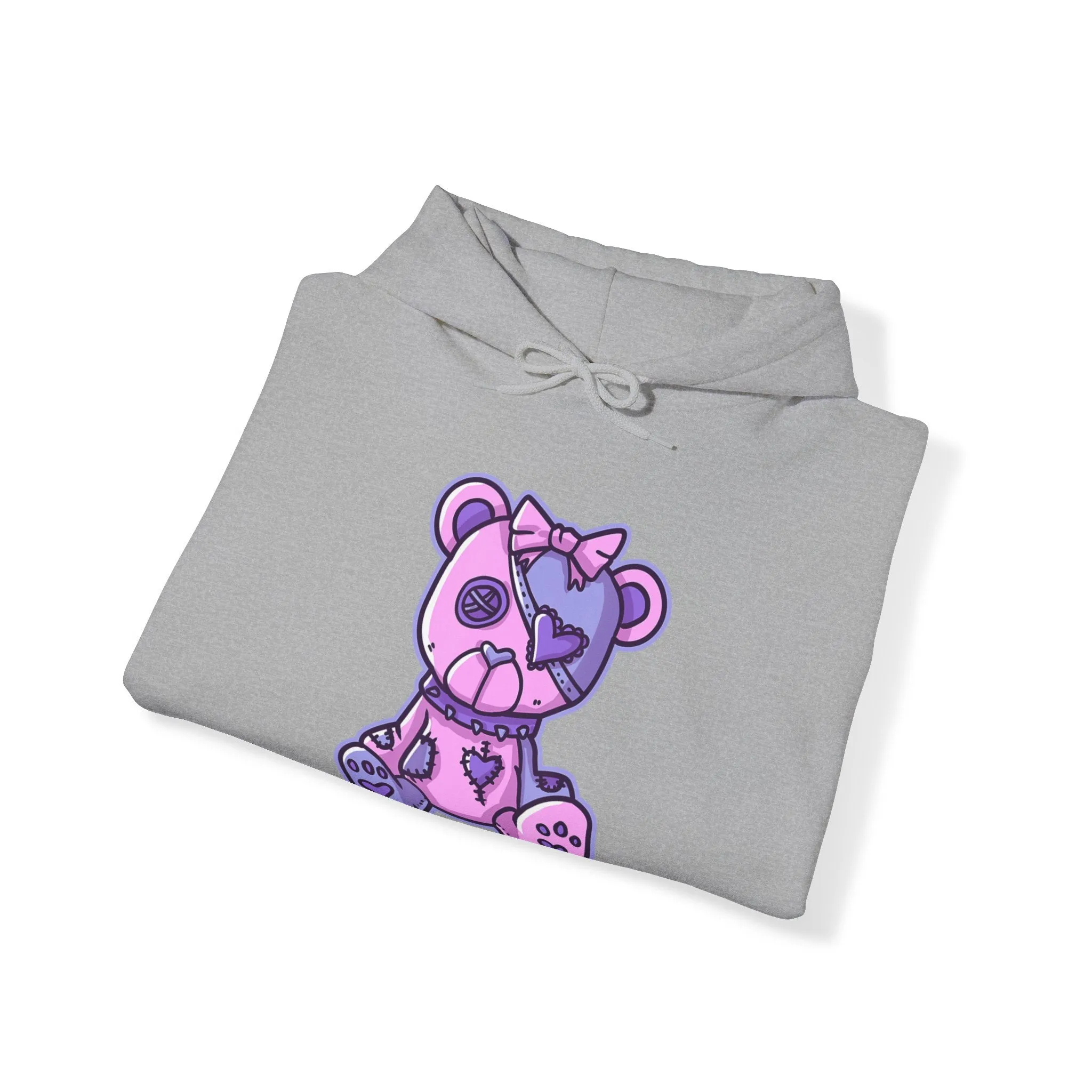 Button Eye Teddy Bear Hoodie