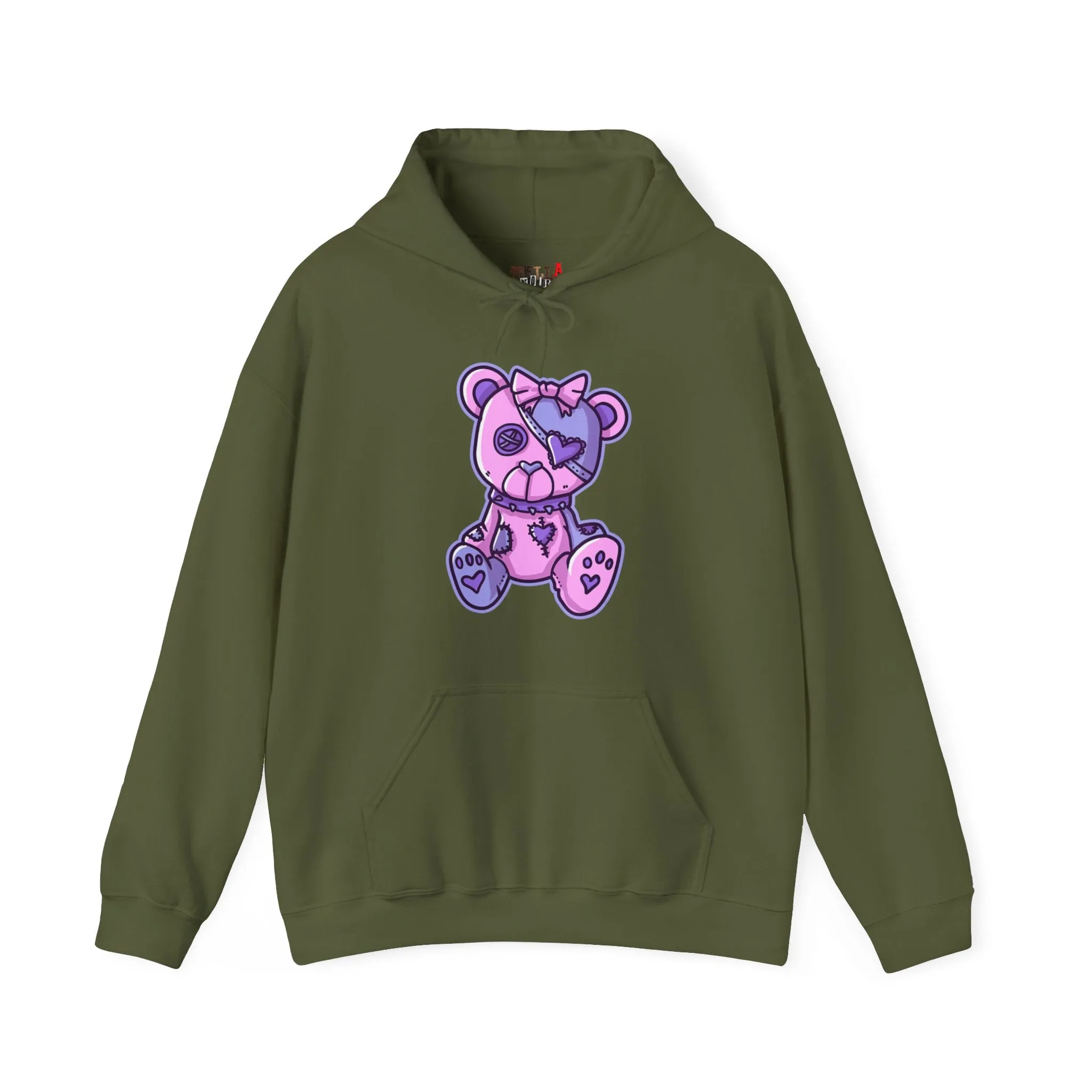 Button Eye Teddy Bear Hoodie