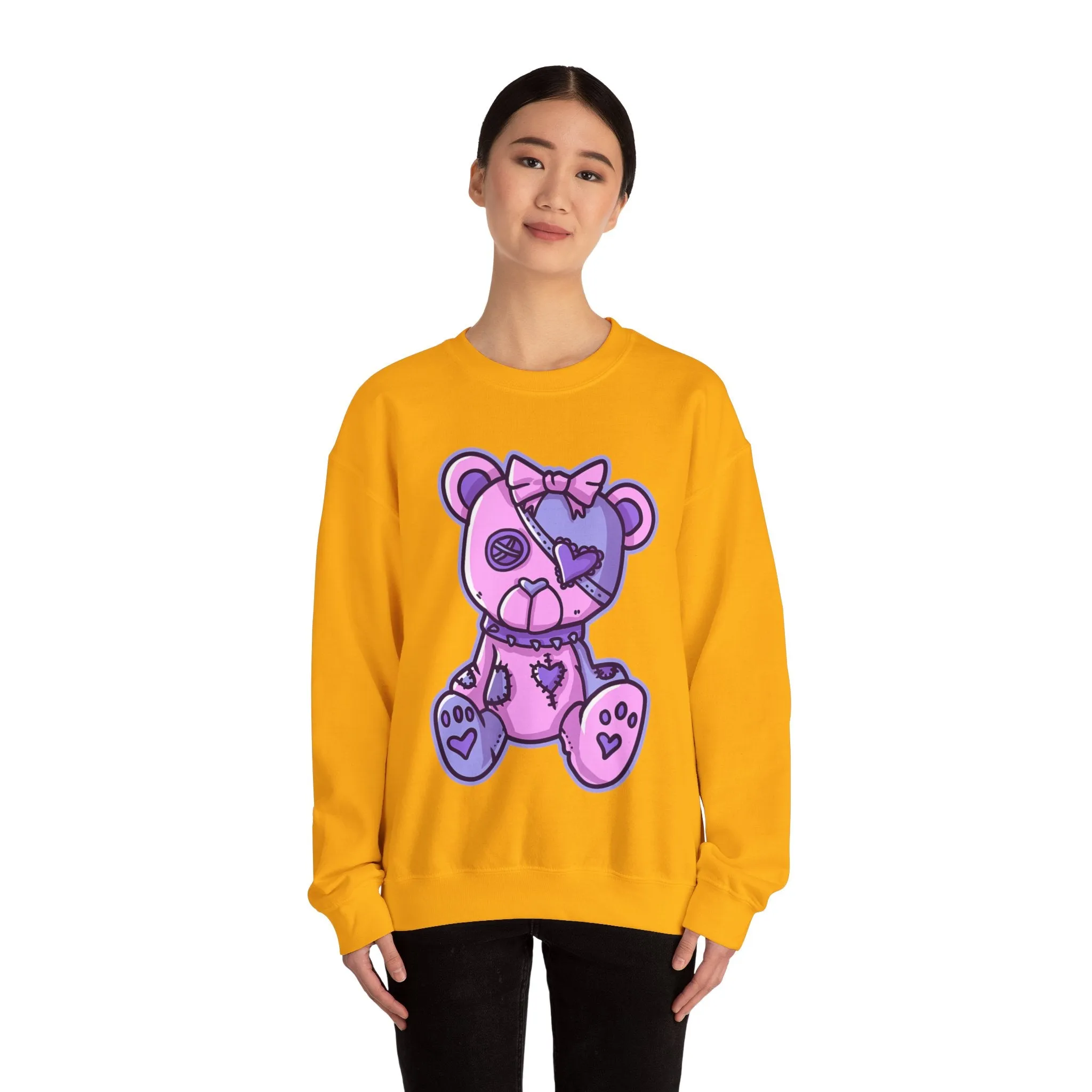 Button Eye Teddy Bear Sweatshirt