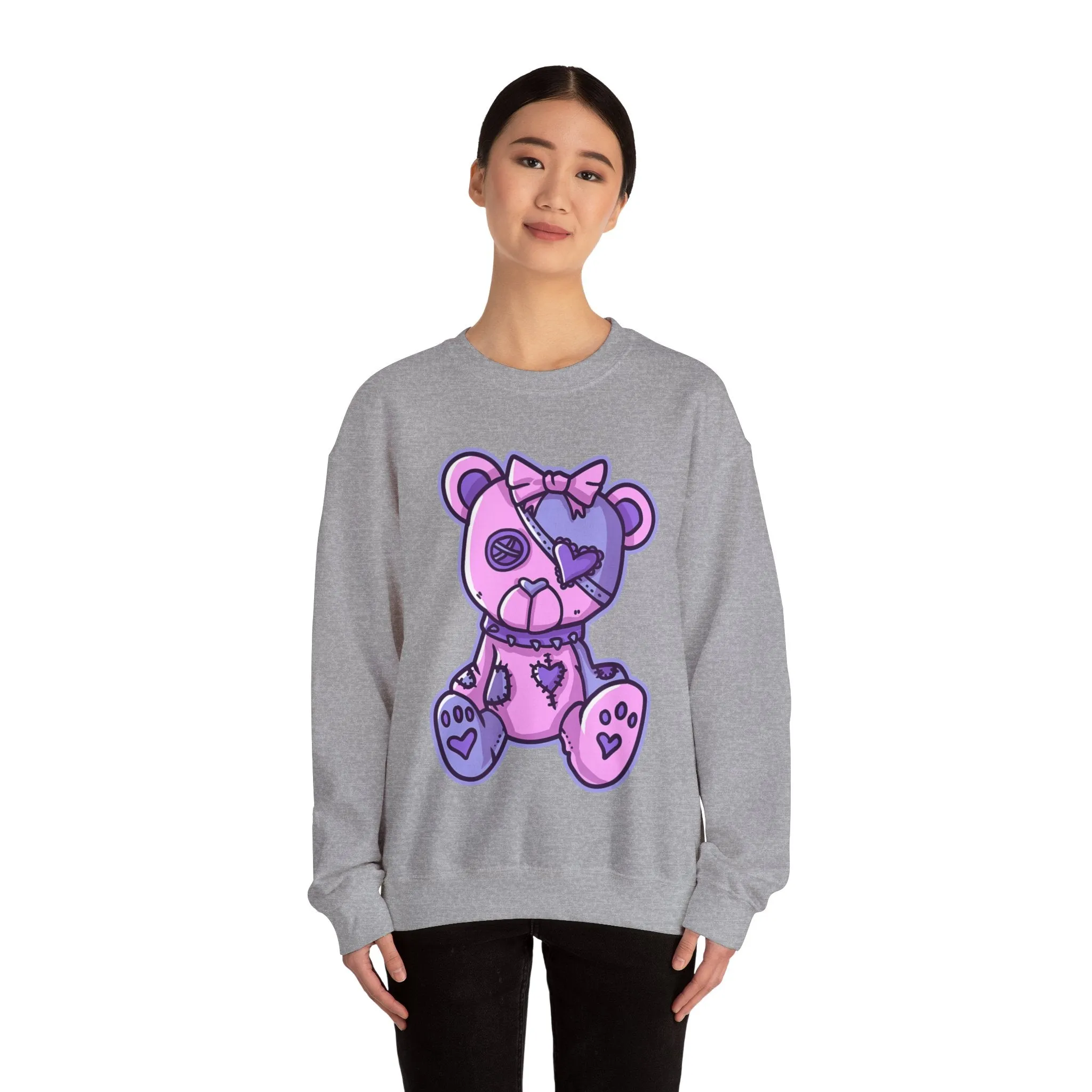 Button Eye Teddy Bear Sweatshirt
