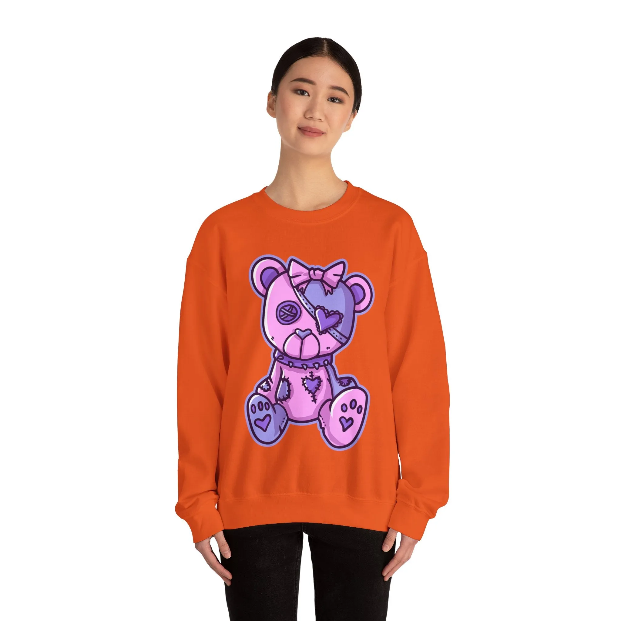 Button Eye Teddy Bear Sweatshirt