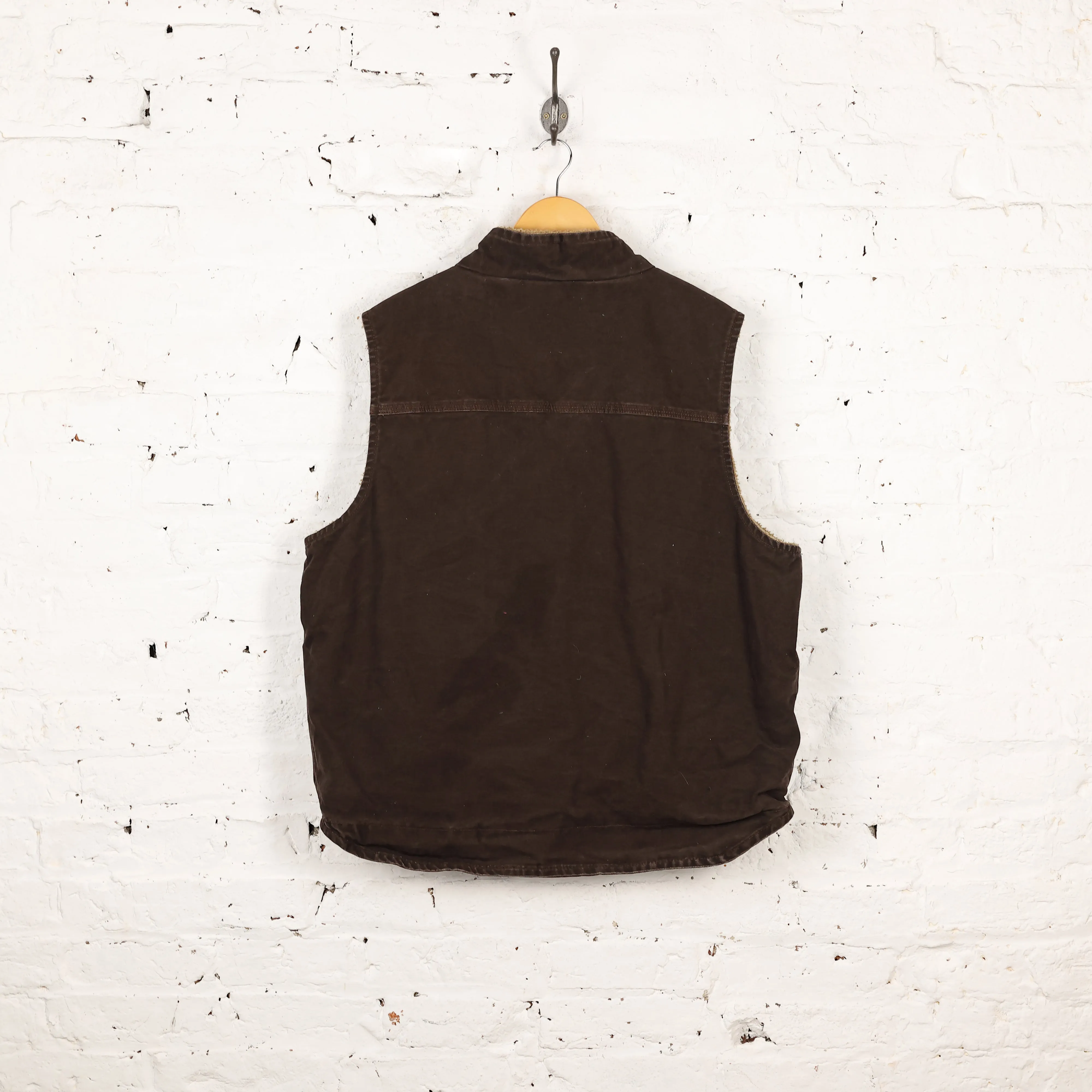 Carhartt Fleece Lined Gilet Bodywarmer Jacket - Brown - XL