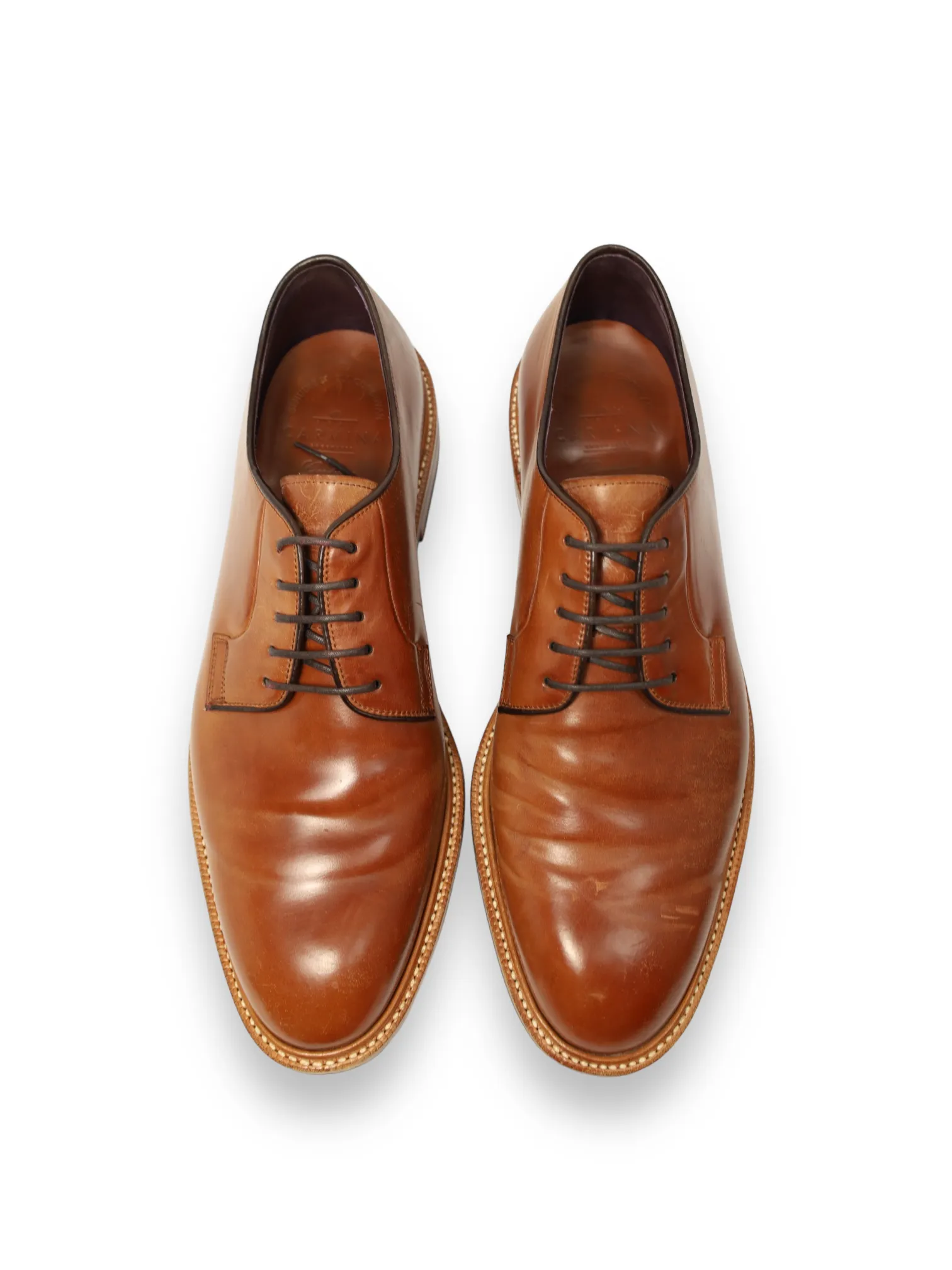 Carmina Brown Storm-Welt Cordovan Derby Lace-ups