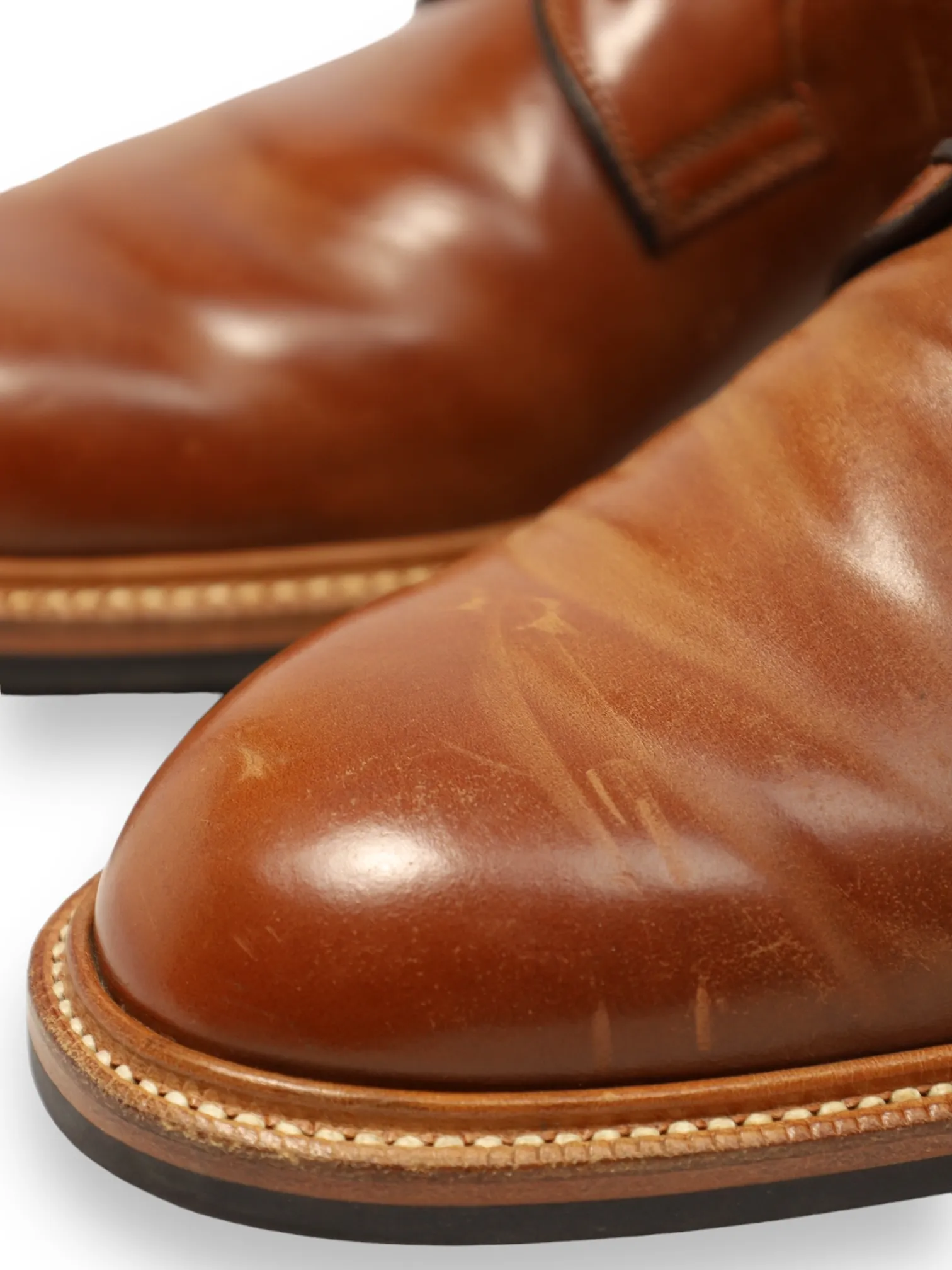 Carmina Brown Storm-Welt Cordovan Derby Lace-ups