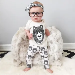 Cartoon Kids Clothes Cotton Baby Clothing Sets Little Monsters Short Sleeve 2pcs Baby Boys Clothes Children Clothing