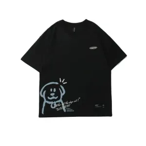 Cartoon Print Short Sleeve T-shirt
