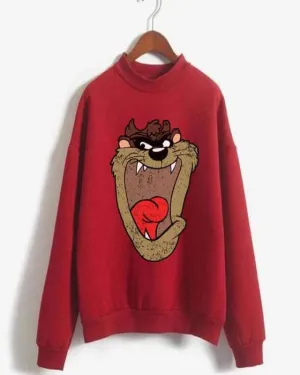 Cartoon Printed Sweat Shirt For womens