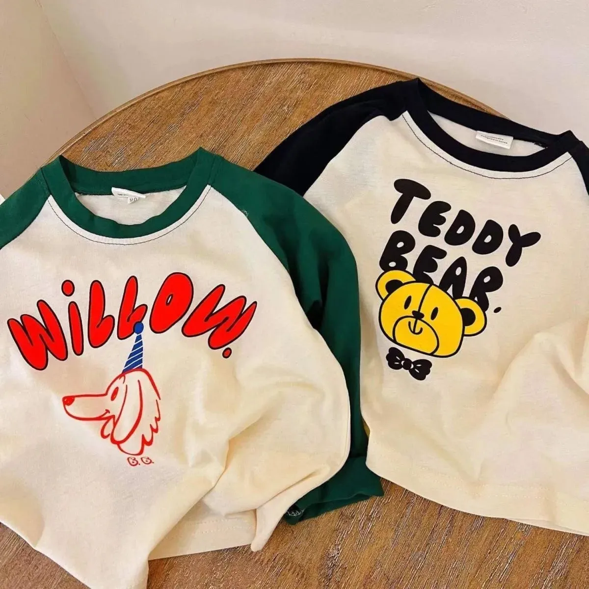 Cartoon Spliced Long Sleeve T-Shirt