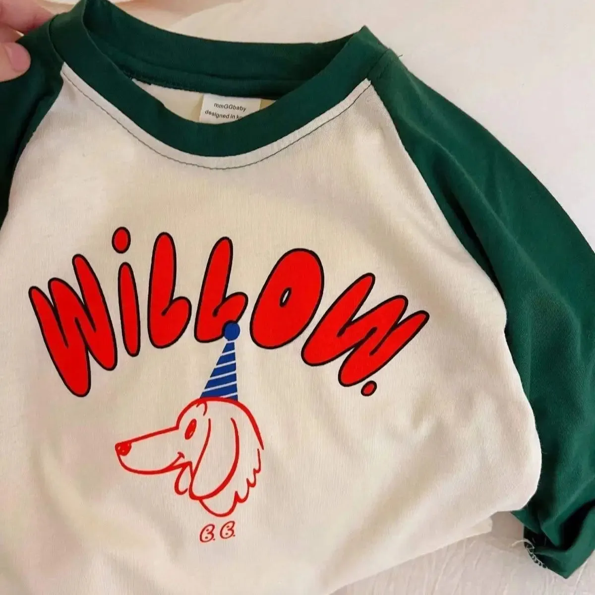 Cartoon Spliced Long Sleeve T-Shirt