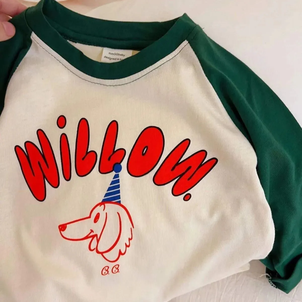 Cartoon Spliced Long Sleeve T-Shirt