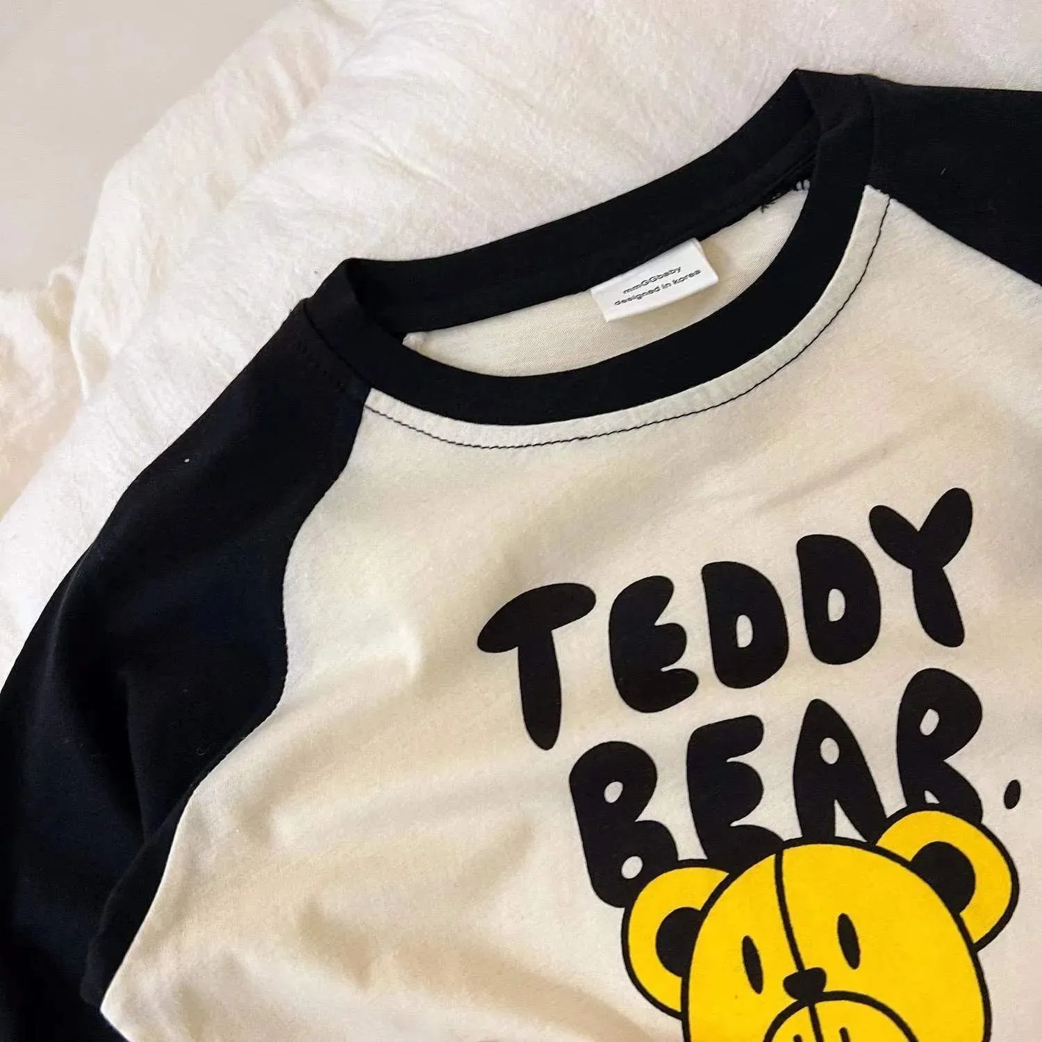 Cartoon Spliced Long Sleeve T-Shirt
