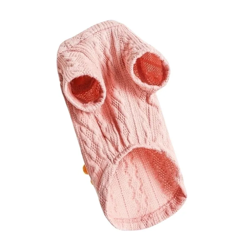 Casual Cotton Cartoon Flower Pet Clothing