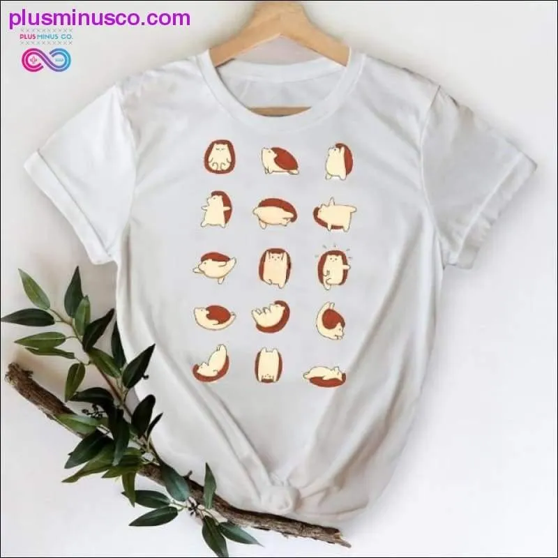 Cat Face Funny Cartoon Girl Printing 90s Spring Summer Top